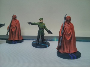 Guardias y oficial imperial pintados